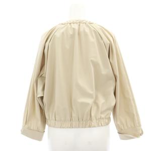 ANAYI ノーカラージャケット ブルゾン ジップアップ 38 ベージュ /NR OS