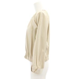 ANAYI ノーカラージャケット ブルゾン ジップアップ 38 ベージュ /NR OS