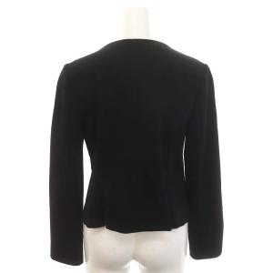 TOCCA 24SS PRESENT BOW ジャケット ノーカラー 薄手 リボン 0 黒 ブラック