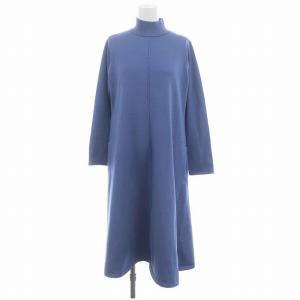 24AW ELENAリラクシーニットワンピース 長袖 ロング S2 青 ブルー /NR OS