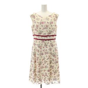 PASSY GARDEN ドレス ワンピース ミモレ ロング ノースリーブ 刺繍 大きいサイズ 6 XL アイボリー OPTOBA0005