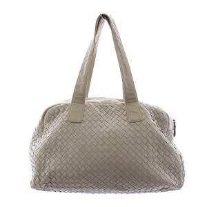 BOTTEGA VENETA イントレチャート ボストンバッグ ホワイト