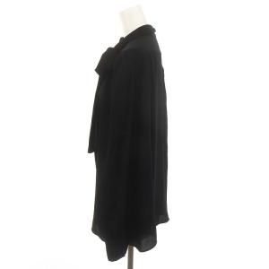 FOXEY BOUTIQUE Blouse Clef De Sol ボウタイブラウス 長袖 40 黒 ブラック 43281