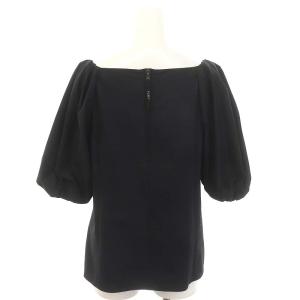 FOXEY NEW YORK Blouse Etude ブラウス 五分袖 パフスリーブ 40 M 黒 ブラック /AT OS