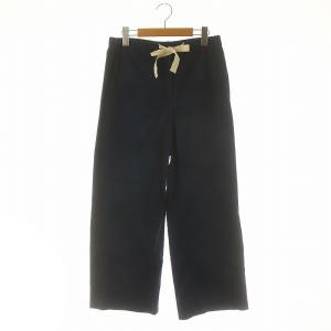 コットンポプリンパンツ ストレート ジッパーフライ 38 紺 ネイビー /DO OS