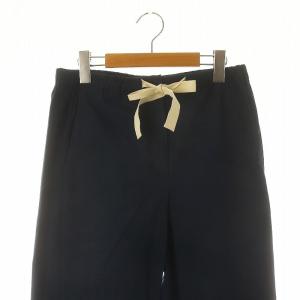 S Max Mara コットンポプリンパンツ ストレート ジッパーフライ 38 紺 ネイビー /DO OS