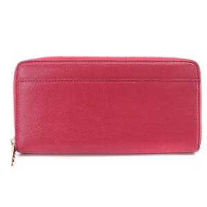 JUSTIN DAVIS クラウン付き 長財布 レザー ロゴ ピンク