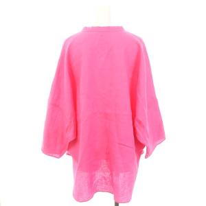 リネンポプリン ドルマンスリーブシャツプルオーバー ブラウス 七分袖  