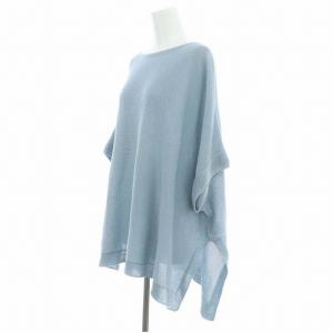 IENA 24SS コットンギマポンチョプルオーバー カットソー ブルー