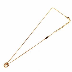 Salvatore Ferragamo ガンチーニ クリスタル 3D ネックレス ペンダント ゴールド色