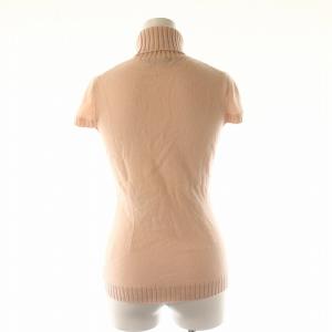 BURBERRY BLUE LABEL 半袖 タートルネックニット セーター プルオーバー カシミヤ 38 ピンク
