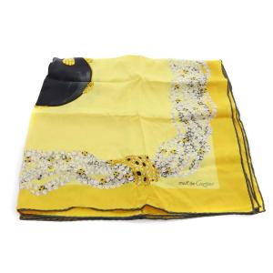 Cartier スカーフ パンテール パール トラ 黄色 イエロー