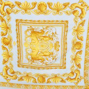 VERSACE アトリエ スカーフ シルク プリーツ マルチカラー