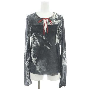 パワーネット 豚柄カットソー 0 黒 白