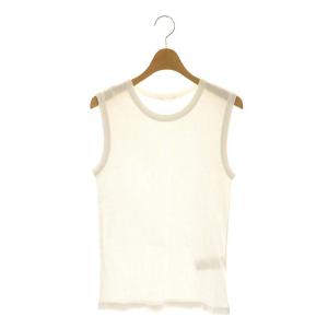 24SS dignity sleeveless ノースリーブ カットソー ノースリーブ コットン 白 ホワイト