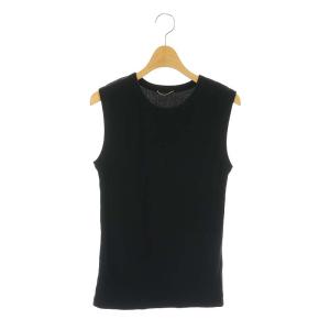 24SS dignity sleeveless ノースリーブ カットソー リブ コットン 黒 ブラック