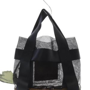 ebagos チュール カゴバッグ ブラック ブラウン