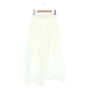 MACHATT メモリーロングスカート フレア F 白 ホワイト /SY OS