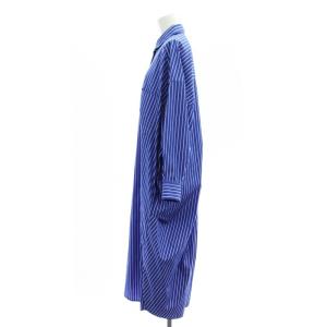 ENFOLD 24SS LONG-SHIRT-DRESS 36 ブルー