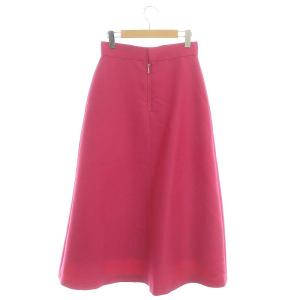 UNITED ARROWS 23SS W/SI TWL フレアスカート ロング 38 ピンク /DF OS