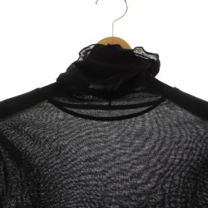 JOURNAL STANDARD L'ESSAGE 23AW シアーフライスハイネックプルオーバー カットソー 長袖 黒 ブラック
