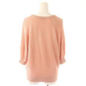 ANAYI ワシカノコドルマンスリーブプルオーバー ニット カットソー 七分袖 36 S ピンク