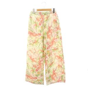 24SS ホグシ フラワー パンツ ワイド イージー 36 マルチカラー /DF OS