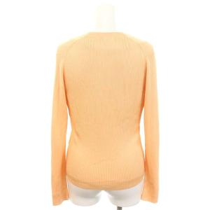 ANAYI 23SS ニット アンサンブル アセテートポリエステル Vネックカーディガン 長袖 半袖プルオーバー 38 36 オレンジ