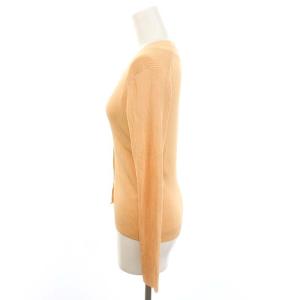 ANAYI 23SS ニット アンサンブル アセテートポリエステル Vネックカーディガン 長袖 半袖プルオーバー 38 36 オレンジ