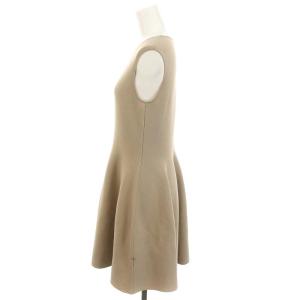 ANAYI 23AW コットンポリエステルチュニック プルオーバー ニット ノースリーブ 36 グレージュ