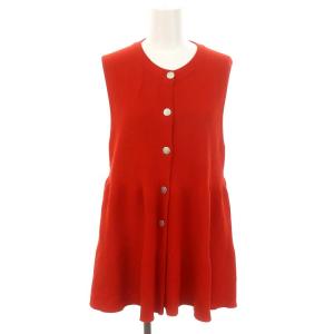 24SS ティアードミラノリブジレ ニット 38 赤 レッド /HK OS