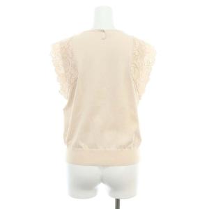 ANAYI 24AW レースレイヤードニットプルオーバー カットソー ノースリーブ 36 ピンク