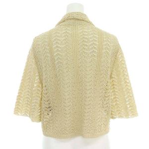 TODAYFUL 24SS Lace Knit Shirts シャツ ニット 七分袖 クロップド F イエローベージュ