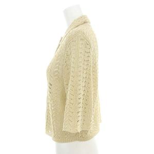 TODAYFUL 24SS Lace Knit Shirts シャツ ニット 七分袖 クロップド F イエローベージュ