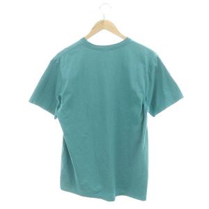 STUSSY ロゴカットソー Tシャツ 半袖 M エメラルドグリーン チャコールグレー