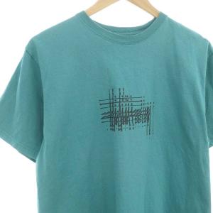 STUSSY ロゴカットソー Tシャツ 半袖 M エメラルドグリーン チャコールグレー