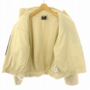 NIKE フェイクファー ブルゾン ボア S アイボリー ブラック HO200509YAN