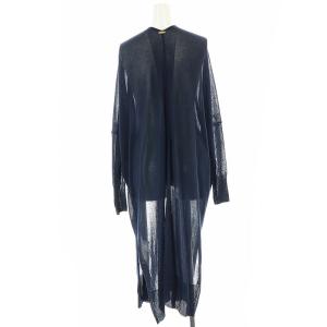 MUSE de Deuxieme Classe Shake code ロングカーディガン ニット 薄手 長袖 前開きトッパー オーバーサイズ 紺 ネイビー