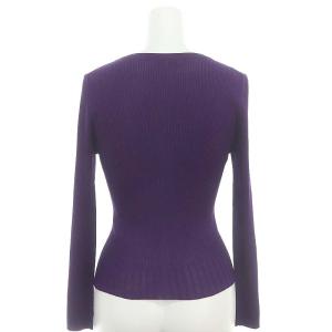 TOCCA AJISAIカーディガン 長袖 Vネック 薄手 XS 紫 パープル