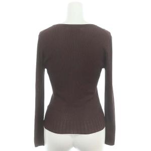 TOCCA AJISAIカーディガン 長袖 Vネック 薄手 XS 茶 ブラウン