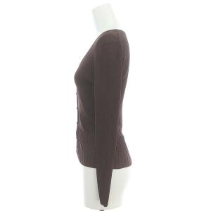 TOCCA AJISAIカーディガン 長袖 Vネック 薄手 XS 茶 ブラウン