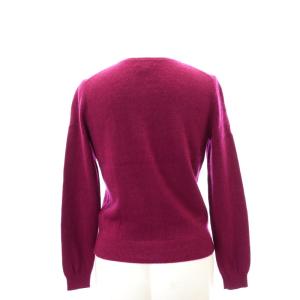 TOCCA カシミヤ カーディガン ニット 長袖 クルーネック XS 紫 パープル