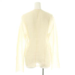 Plage 24SS SHEER COTTON VN ブラウス 長袖 Vネック シアー ライトベージュ /DO OS