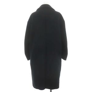 UNITED ARROWS ウールチェスターコート アウター ロング 総裏地 38 黒 ブラック