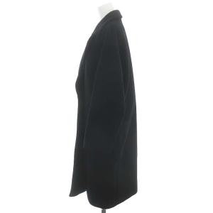 UNITED ARROWS ウールチェスターコート アウター ロング 総裏地 38 黒 ブラック