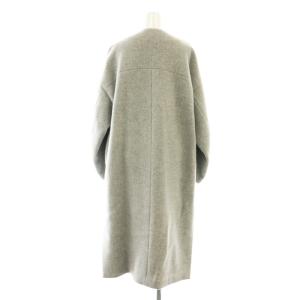 Deuxieme Classe ノーカラーコート アウター ウール 総裏地 グレー