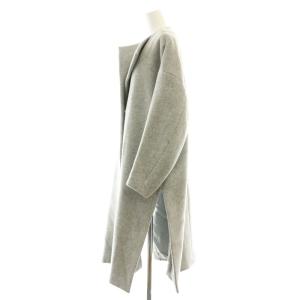 Deuxieme Classe ノーカラーコート アウター ウール 総裏地 グレー