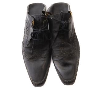 ISSEY MIYAKE ウイングチップ レースアップバブーシュ シューズ L 27.5cm 黒 ブラック