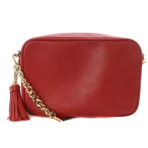 MICHAEL KORS チェーン クロスボディ ショルダーバッグ ロゴ 赤 レッド