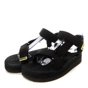 SUICOKE スポーツサンダル プラットフォーム 厚底 ベルクロ ストラップ US5 23cm 黒 ブラック